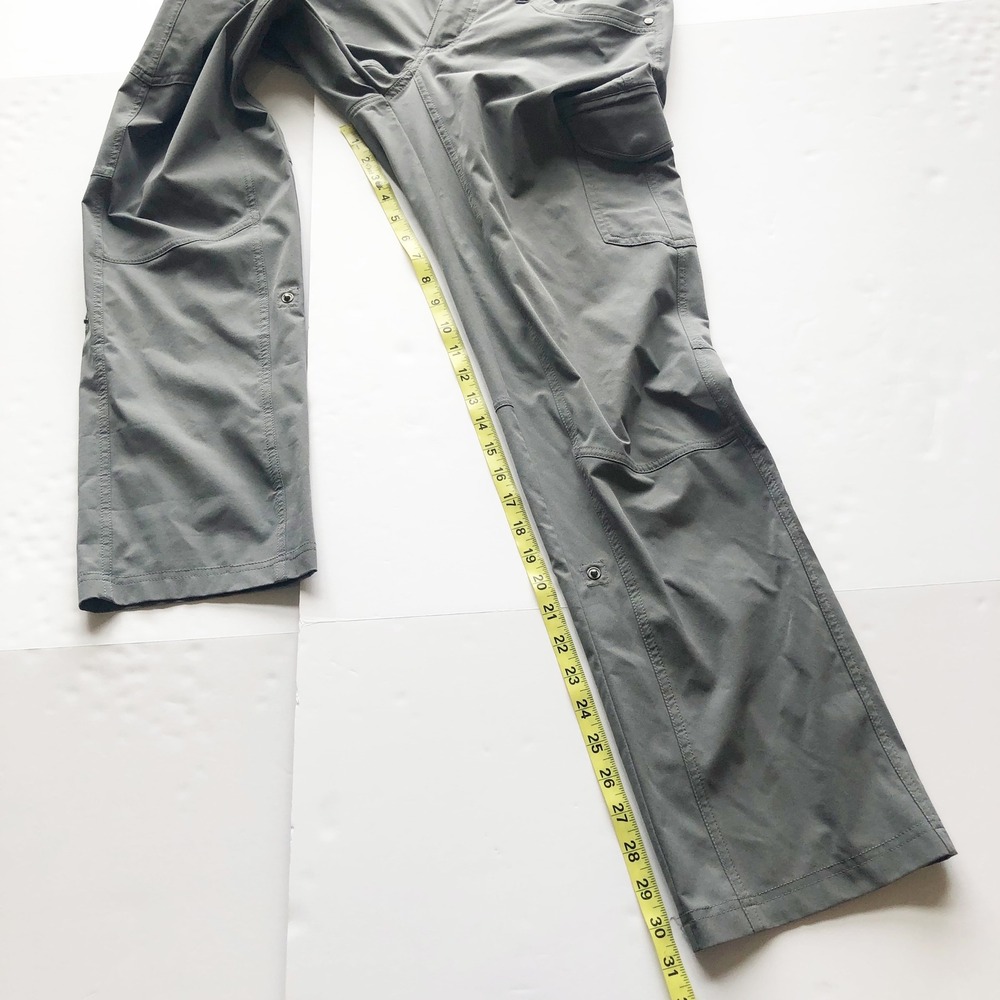 Kuhl Pants Womens 8 Freeflex Roll-Up Gray Cargo Hiking Convertible Capri - Picture 11 of 11